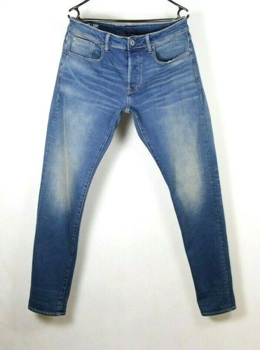 G-STAR RAW men's '3301 SLIM' BLUE JEANS | W31 L34 | TAPERED | STRETCHY - Picture 3 of 9