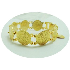 Authentic Coins 22K 23K 24K Thai Baht Yellow Gold Plated Bracelet 7 inch Women Jewelry