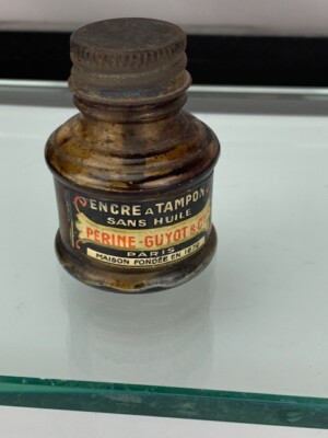 Perine-Guyot & Co Encre aTampon Sans Huile Made in Paris, France Rare (e989)