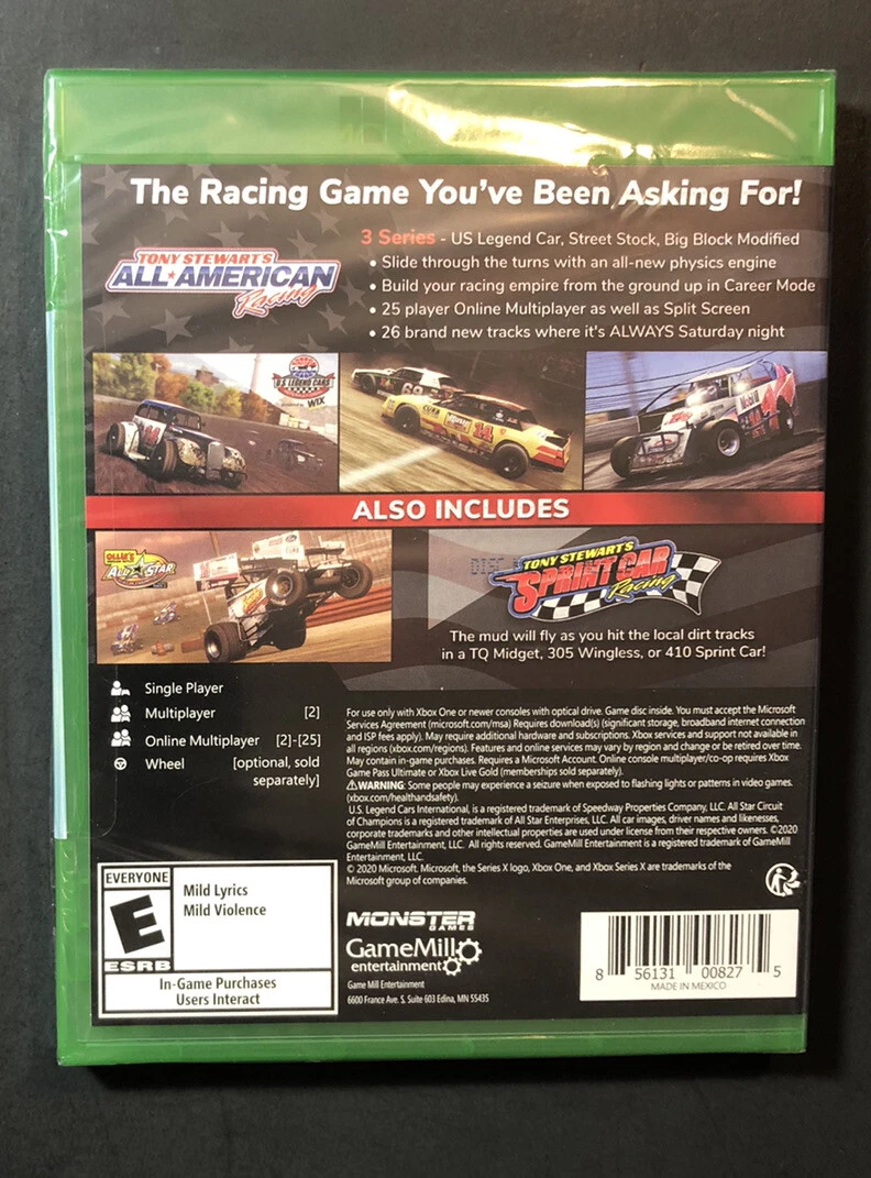 Tony Stewart s All American Racing Sprint Car Racing XBOX ONE NEW