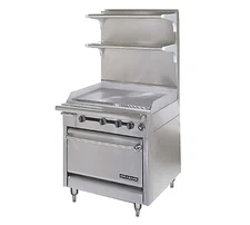 American Range HD34-34VG-1 34" Gas Heavy Duty Range, 34" Full Griddle w/ Manu...