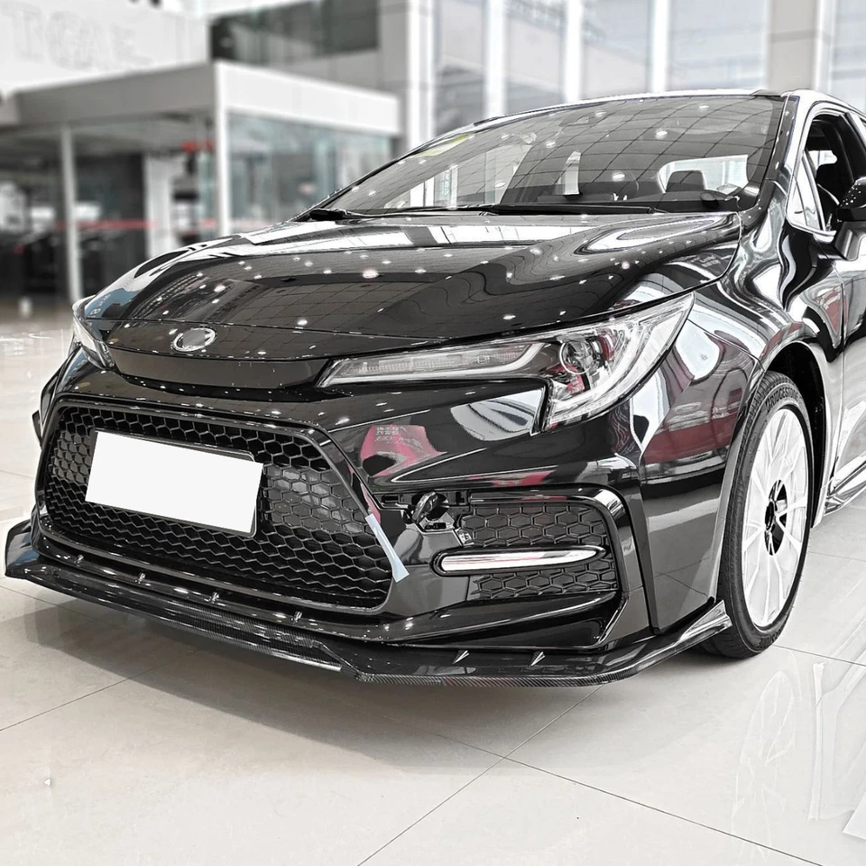 Spoiler labial parachoque dianteiro estilo carbono divisor para Toyota Corolla SE XSE 2020-25 - Imagem 3 de 4