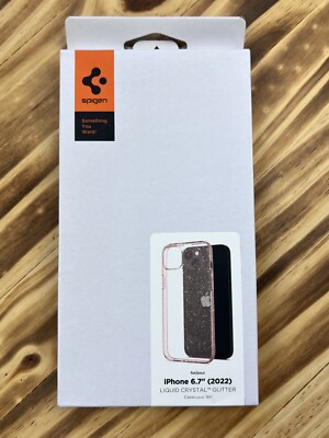 Spigen Liquid Crystal Glitter iPhone 14 Plus Case, Rose Quartz 