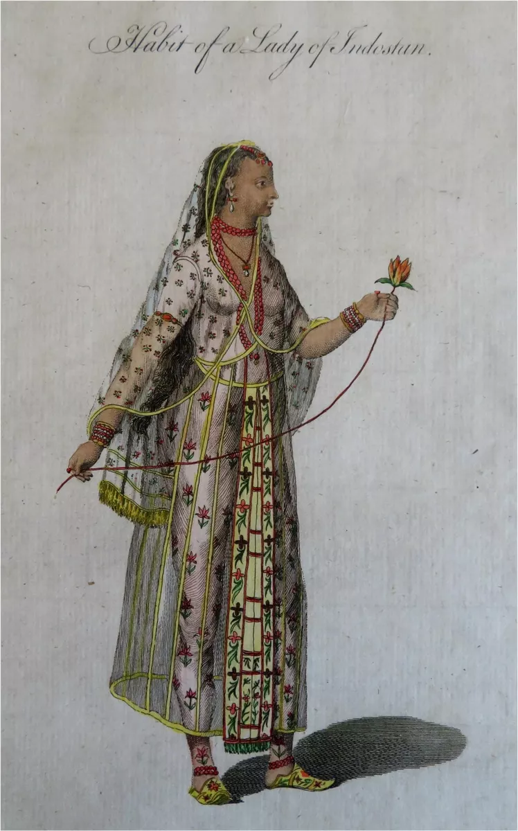 Mughal Empire Noblewoman India Women s Fashion 1779 ethnic view