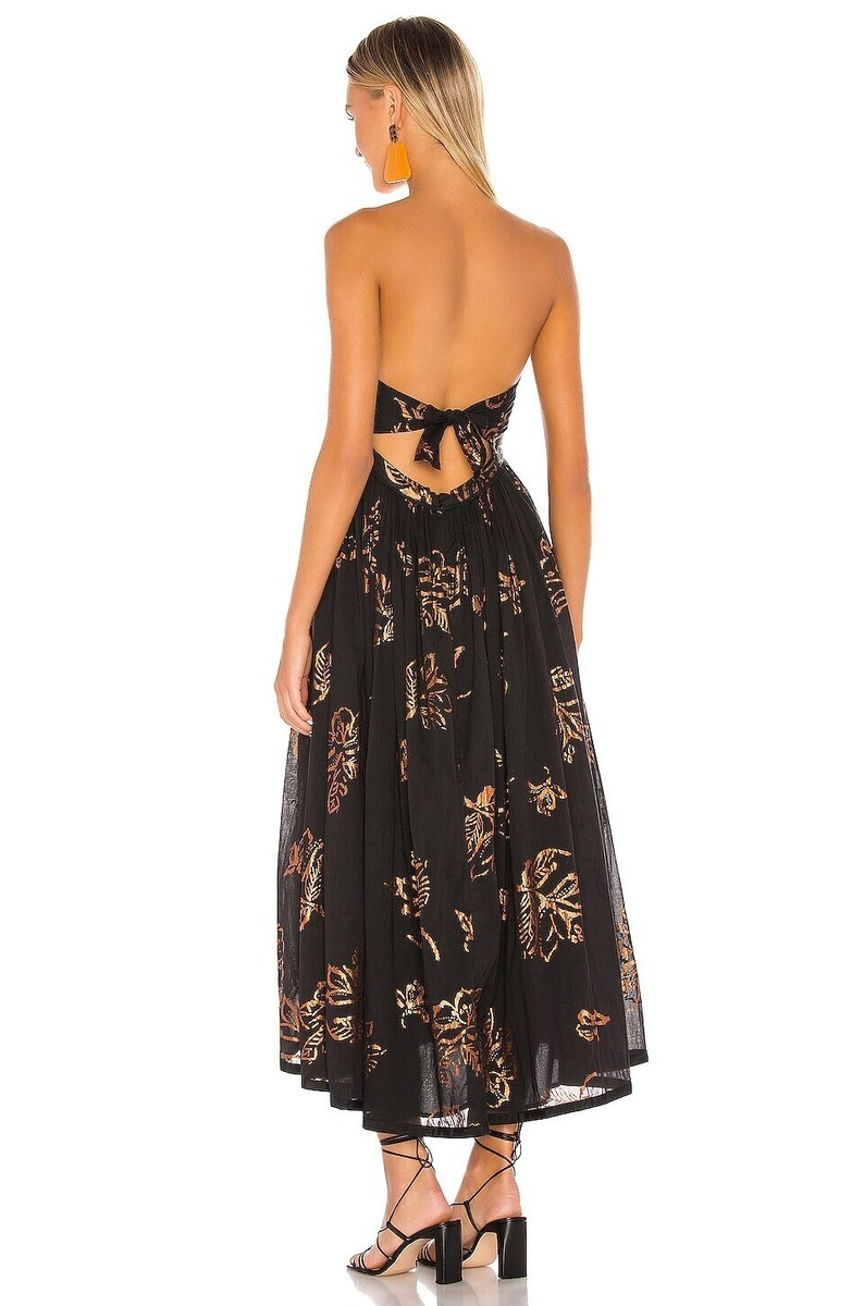 free people baja babe midi dress Free People Baja Babe Midi Dress In Pink In Hot Pink Combo - 20% Off