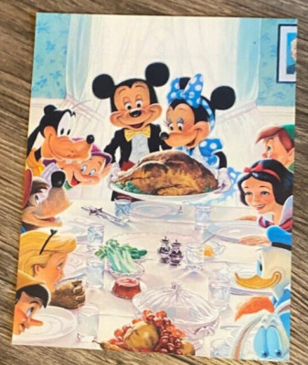Mickey Disney Family Gallery Post Card Thanksgiving