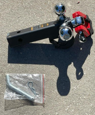 Xpe 5 In 1 Trailer Hitch Tri-ball Mount With Hook Pin Fits 2 Hitch Receiver Xpe 5 In 1 Trailer Hitch Tri-ball Mount With Hook Pin Fits 2 Hitch Receiver