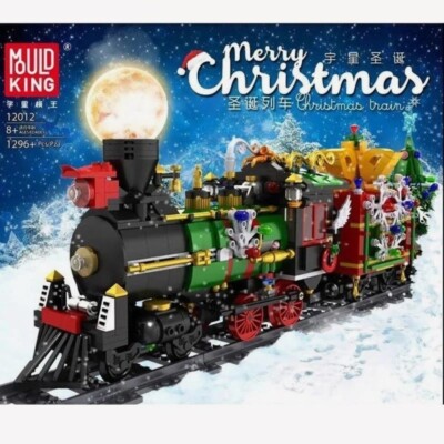 MOC Mould King 12012 Christmas Train building blocks set toy gifts