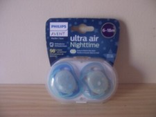 PHILIPS AVENT ULTRA AIR Silicone Pacifier Night 6-18 Months Glows in Dark