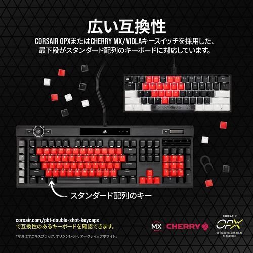 CORSAIR PBT DOUBLE-SHOT Replacement Color Keycap Set 108 Keys 6 Types JAPAN NEW - Picture 48 of 60