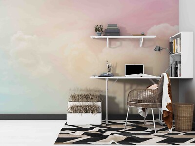 3D Pink Cloud Sky Nature Wall Murals Wallpaper Murals Wall Sticker