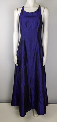 Roberta Vintage 90s Dress Size 5/6 Purple A-line Evening Gown Y2K