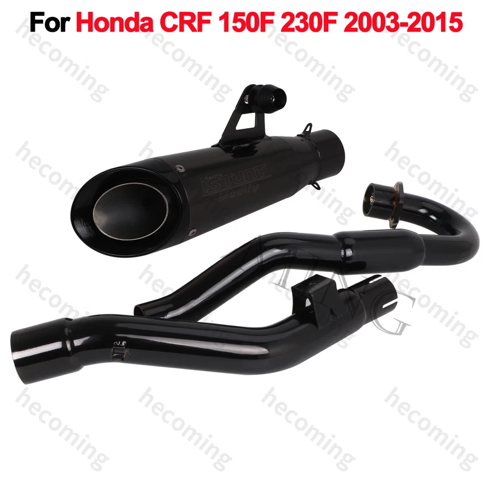 Sistema de escape de motocicleta antideslizante tubo medio para Honda CRF150F CRF230F 2003-2015 Foto 2 de 4