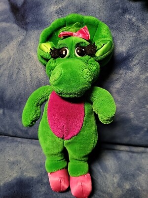 1992 Barney & Friends BABY BOP Plush Green Dinosaur Lyons Group Stuffed Vintage 