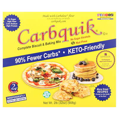 Low Carb Biscuit & Baking Mix, 32oz, sealed pouch inside cardboard carton