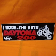 Vintage 1996 Decal Sticker Daytona 200 Motorcycle Race " I Rode to The 55th "