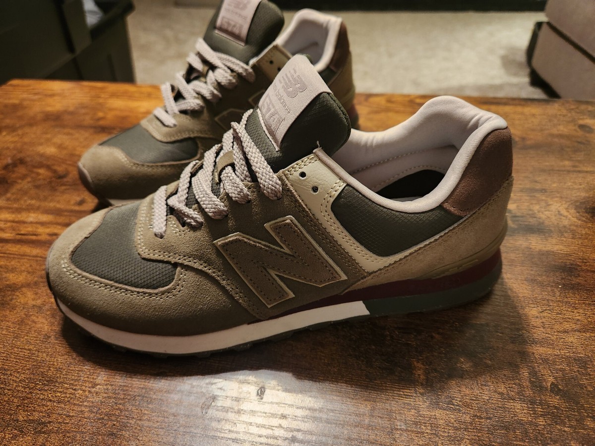 New Balance 574 Lace Up Womens Green Sneakers Casual Shoes