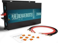 2500W Pure Sine Wave Inverter 12V 24V 36V 48VDC to 120VAC Truck Home Solar Power