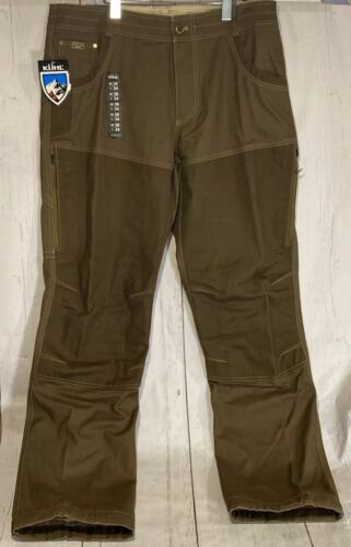 Kuhl Above Law 38 x 34 Pants Dark Khaki Knockabout Kloth Hiking Patina NWT $159