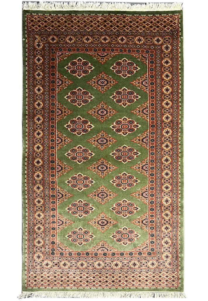 Alfombra Jaldar Bokhara verde 3x5' 78074