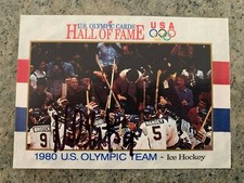 NEAL BROTEN 1980 USA OLYMPIC HOCKEY SIGNED 1991 HALL OF FAME CARD #71 MIRACLE