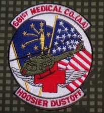 US Army 681st Medical Company (Air Ambulance) Hoosier Dustoff Patch