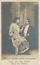 Postcard 1909 Stage Actors Farkoa & Greene Rotary Photo RPPC 22-14429