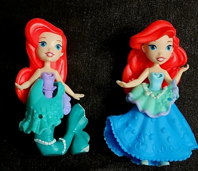 2-Disney Little Mermaid Ariel Kingdom Fashions 3in Blue Dress