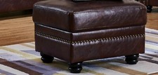 Burgundy Leather 3 Seater, 2 Seater or Armchair, Footstool Sofa Suite  HIGHBURY.