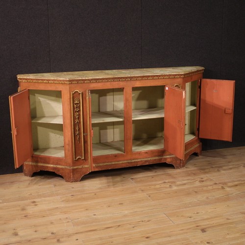 Cupboard Venetian Furniture Vintage Hand Painted Style Antique Years 50' Xx Sec - Picture 12 of 12
