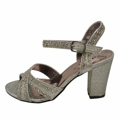 pewter block heels