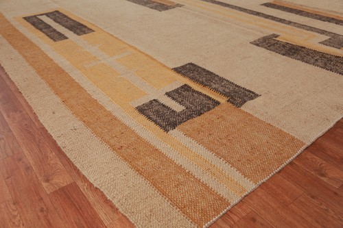Geometric Reversible Kelim Kilim Rugs Flatweave Tribal Turkish Carpet 9x12 ft - Picture 6 of 13