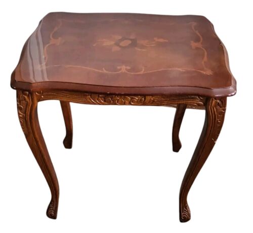 Vintage Italian Style Mahogany Small Side Table Height 47cm - Picture 3 of 13