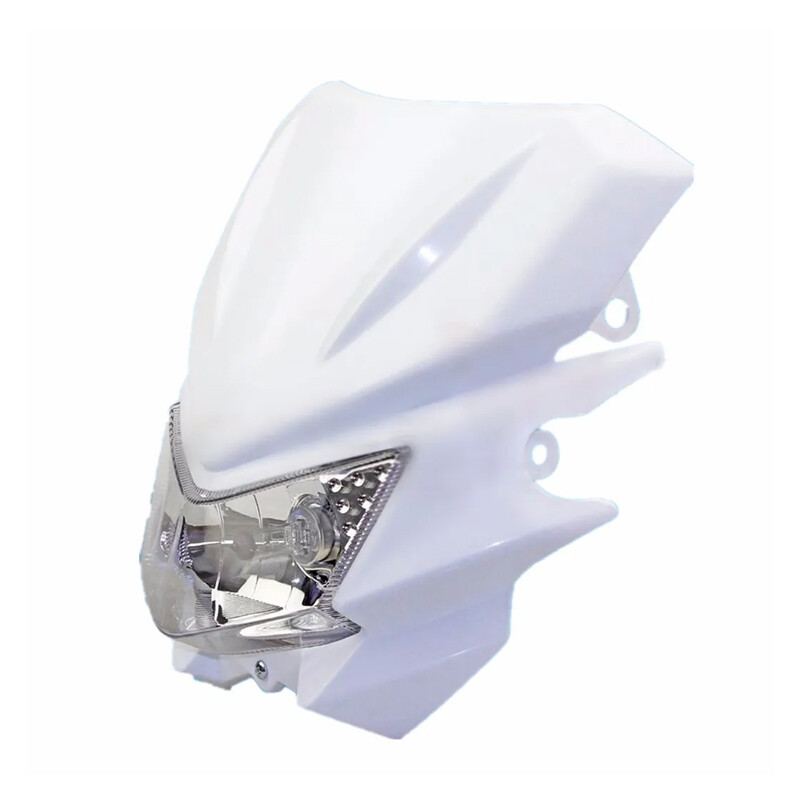 Phare Avant Blanc Pour Moto Cross / Dual Sport - Universel, Garantie 1 An, Marque 100%