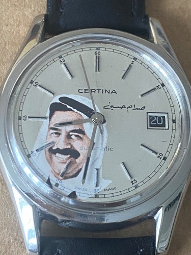 Certina Automatic Iraq Saddam Hussein Special Edition Watch White Head Cover - Picture 12 of 12