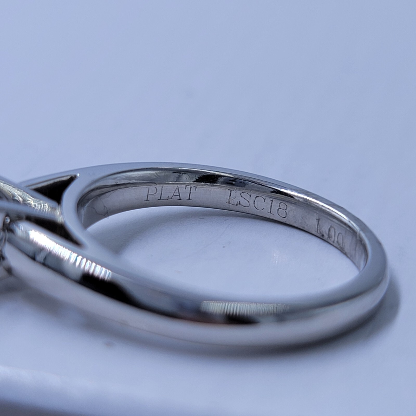 platinum princess diamond solitaire ring size 6.75 - image 4