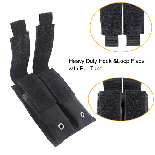 US Stock Tactical MOLLE Handgun Double Magazine Pouch Holder Holster Tool Pouch - Picture 6 of 15