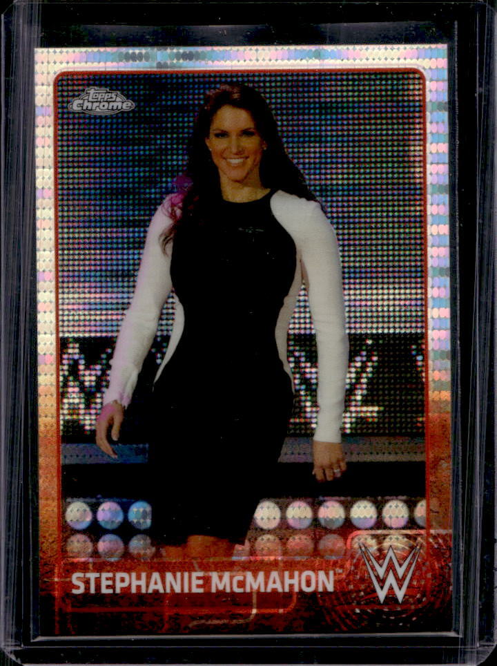 2015 Topps Chrome WWE Stephanie McMahon Pulsar Refractor #1/75
