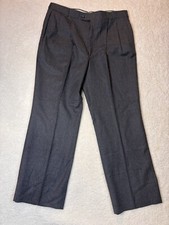 Vintage Gray flannel Asher-Winer dress trousers pants W36 100 / Pure Wool