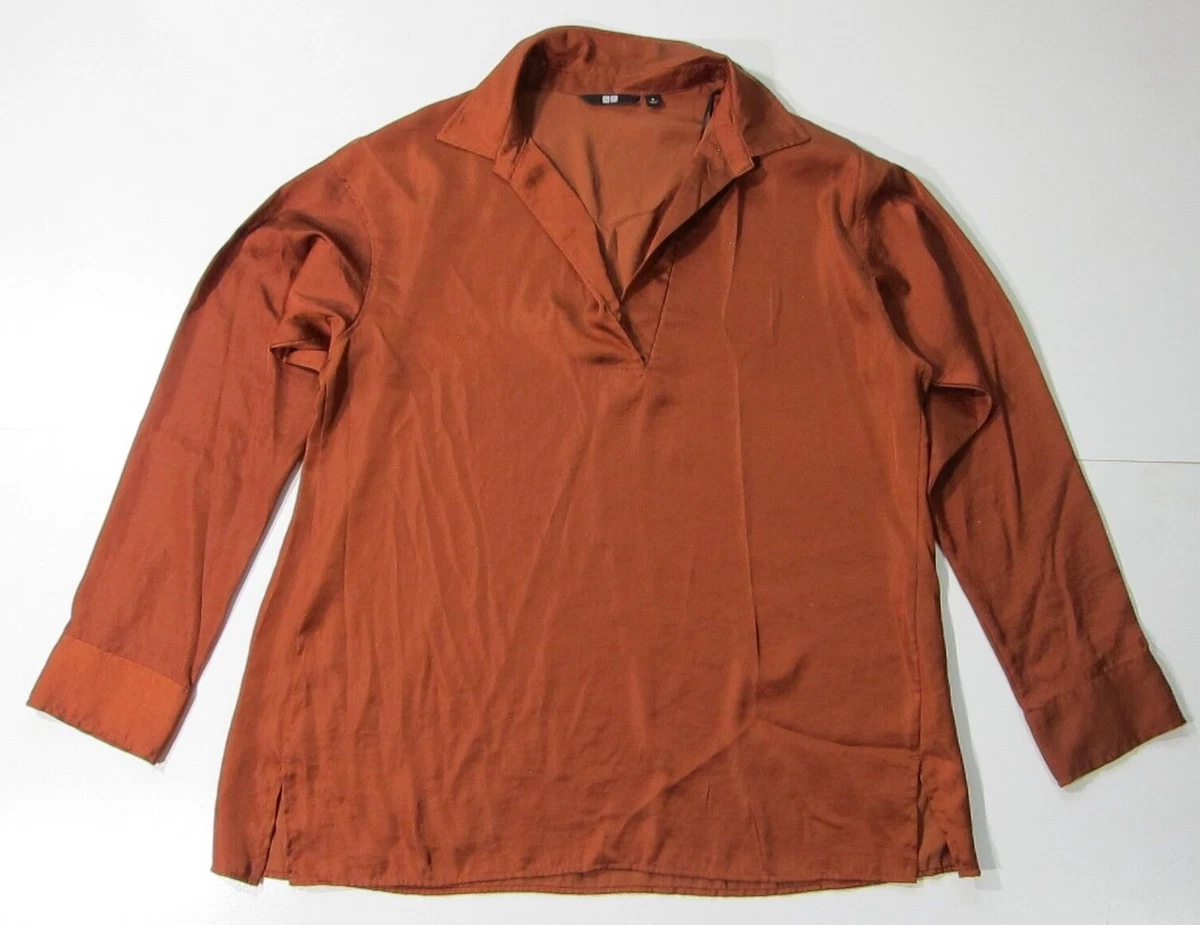 uniqlo satin blouse
