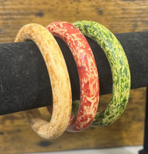 Fashion Multicolor Bangle Boho Beachy Chunky Bracelets Set of 3