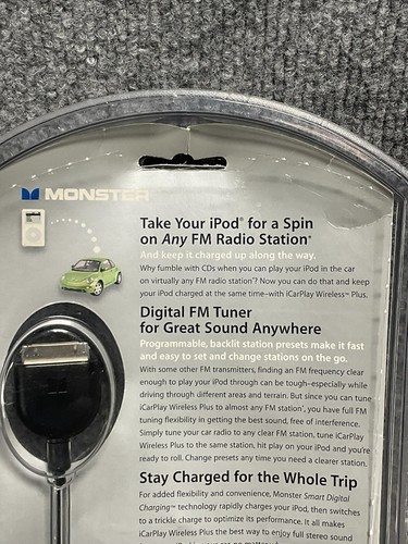 Monster FM Transmitter/Charger, Wireless TB003LL/A For iPod, iCarPlay Plus - Picture 7 of 13
