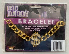 Big Daddy $ Dollar Sign Costume Bracelet - Pimp - Bling - Forum Novelty 2006