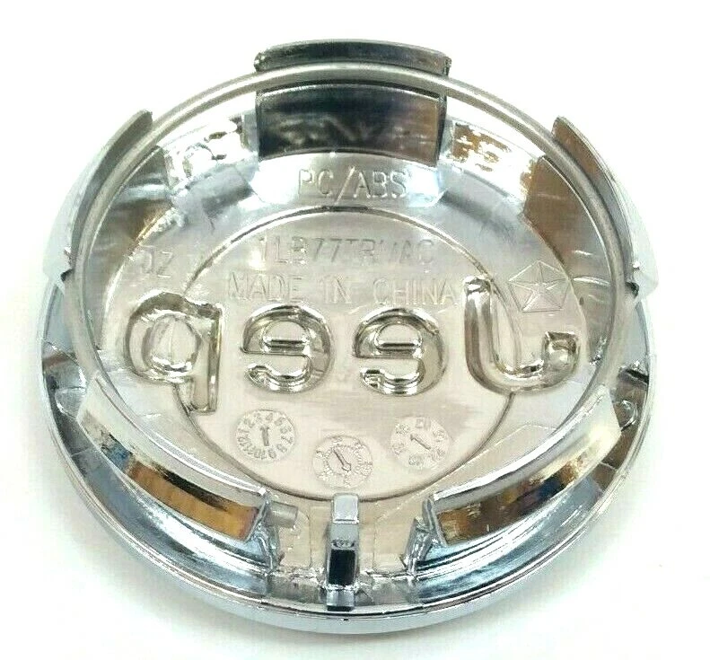 Tampa central de roda Jeep Compass Patriot Grand Cherokee alumínio cromado nova OEM - Imagem 3 de 4