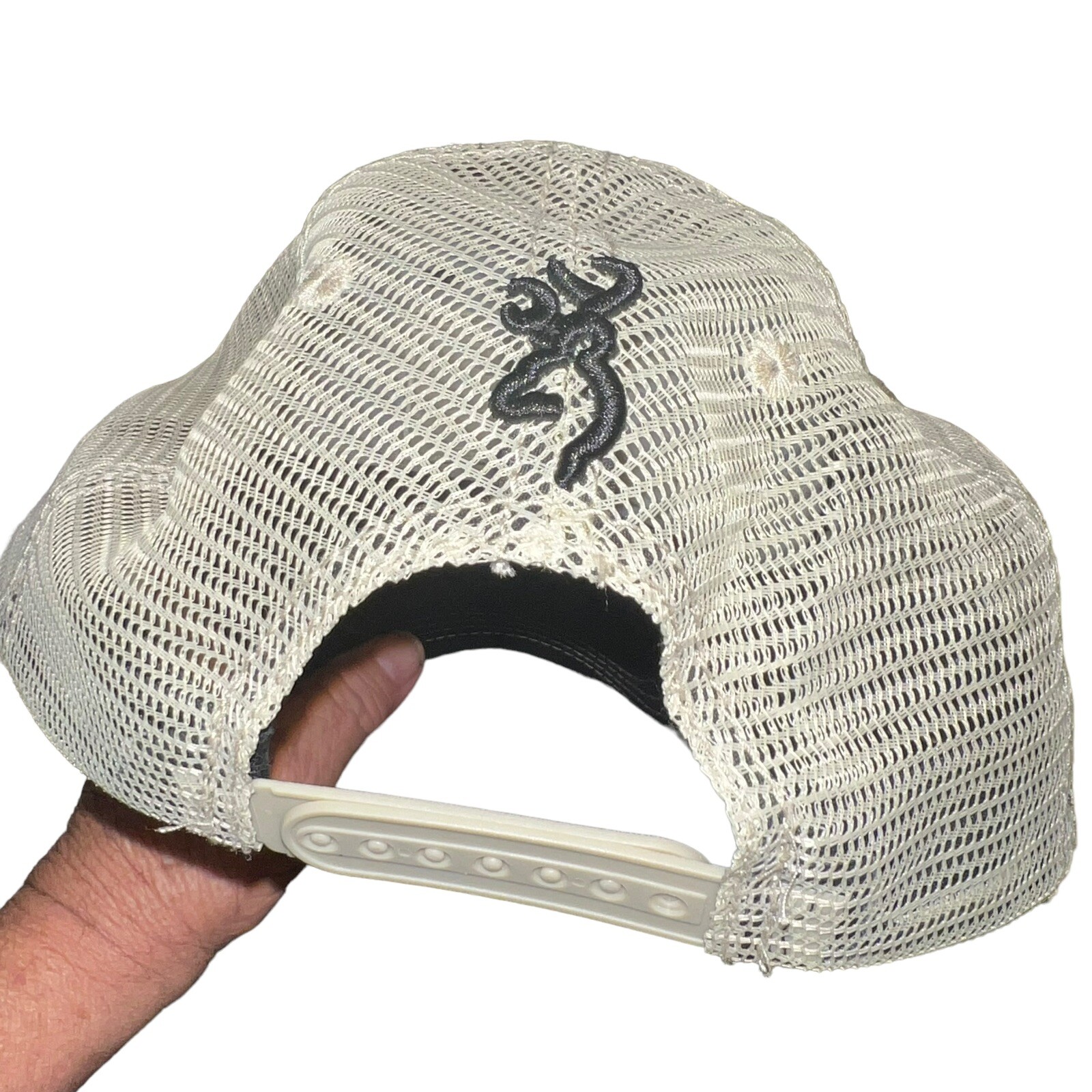 Browning Hat Snapback Trucker Adjustable Gray/Bla… - image 11