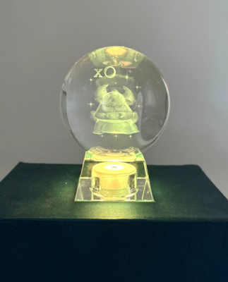Xelike 3D Ox Light Up Crystal Ball With Stand