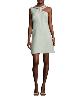 $2,690 Valentino Cutout Woven Tiglio Color Flax Dress Size 6 US / 42 EUR |  eBay