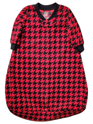 Carters Infant Boys Red Black Hounds tooth Sleep Sack Sleeper Pajamas 