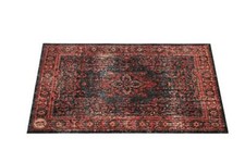 Drum N Base Vintage Persian Style Stage Rug Black Red 4.26' X 3'