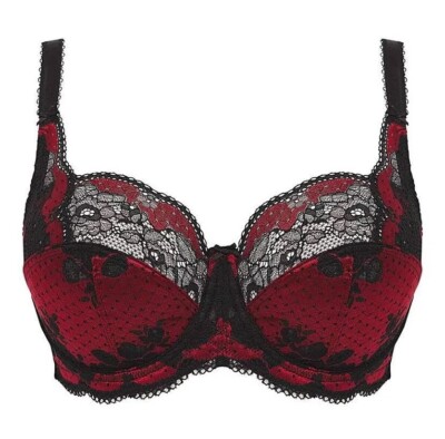 Panache Clara Bügel-BH Schwarz Rot Vollschale
